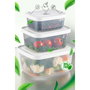Hermia Set de 13 piezas de cajas y bolsas de almacenamiento de alimentos transparente